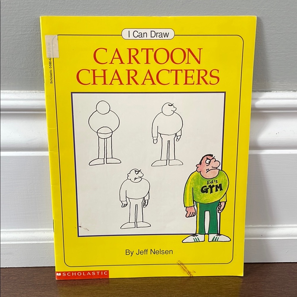 Scholastic I Can Draw Cartoon Characters Vintage Book